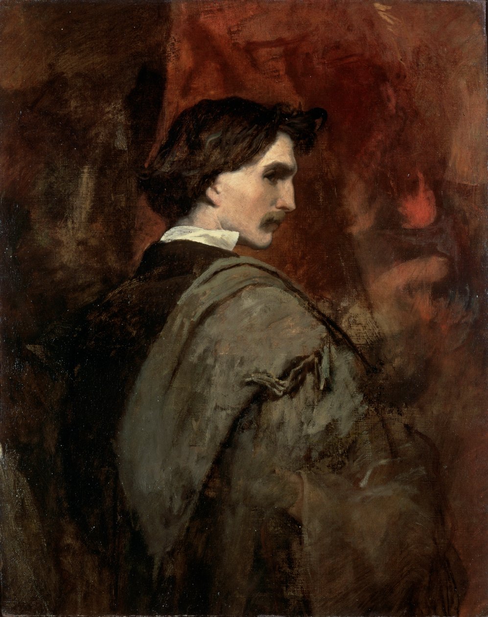 Auto-retrato, c1854-c1858 de Anselm Friedrich Feuerbach