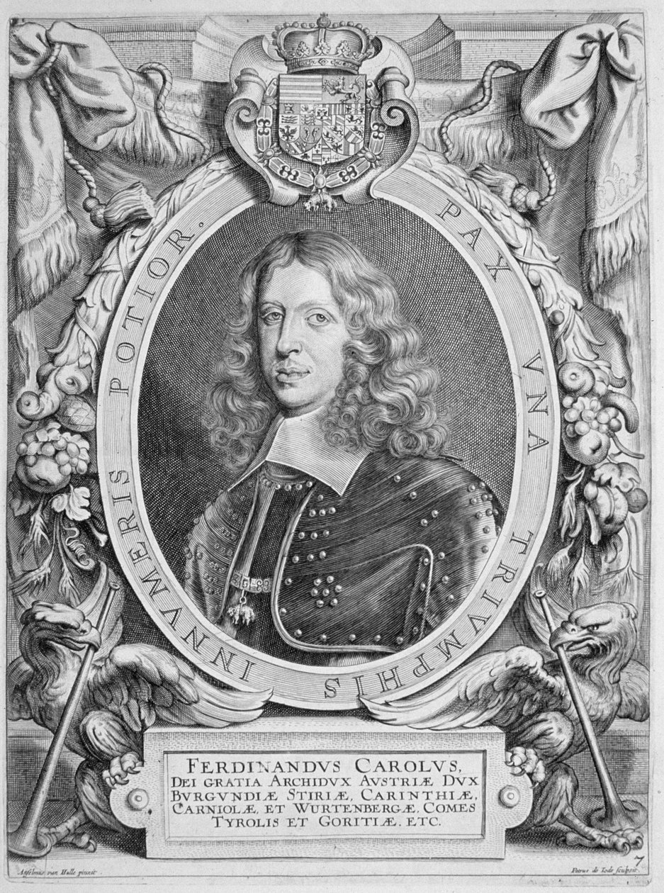 Fernando III (1608-57) Arquiduque da Áustria, Sacro Imperador Romano (1637-57), de &39;Portraits des Hommes Illustres&39;, gravado por Petrus de Iode, publicado em 1706 de Anselmus van Hulle