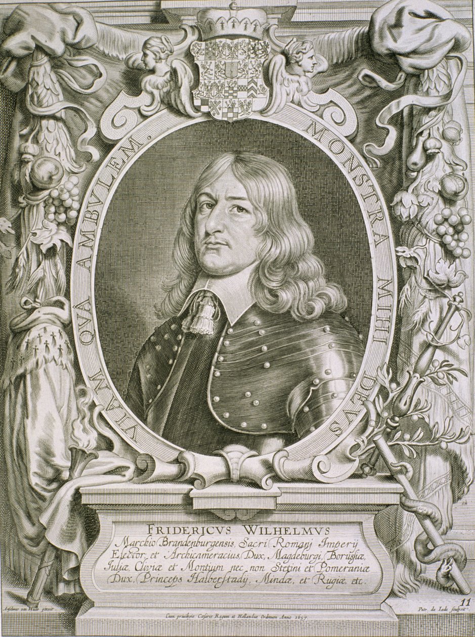 Frederico Guilherme (1620-88) Eleitor de Brandemburgo, de Retratos de Homens Ilustres, gravado por Petrus de Iode, publicado em 1706 de Anselmus van Hulle