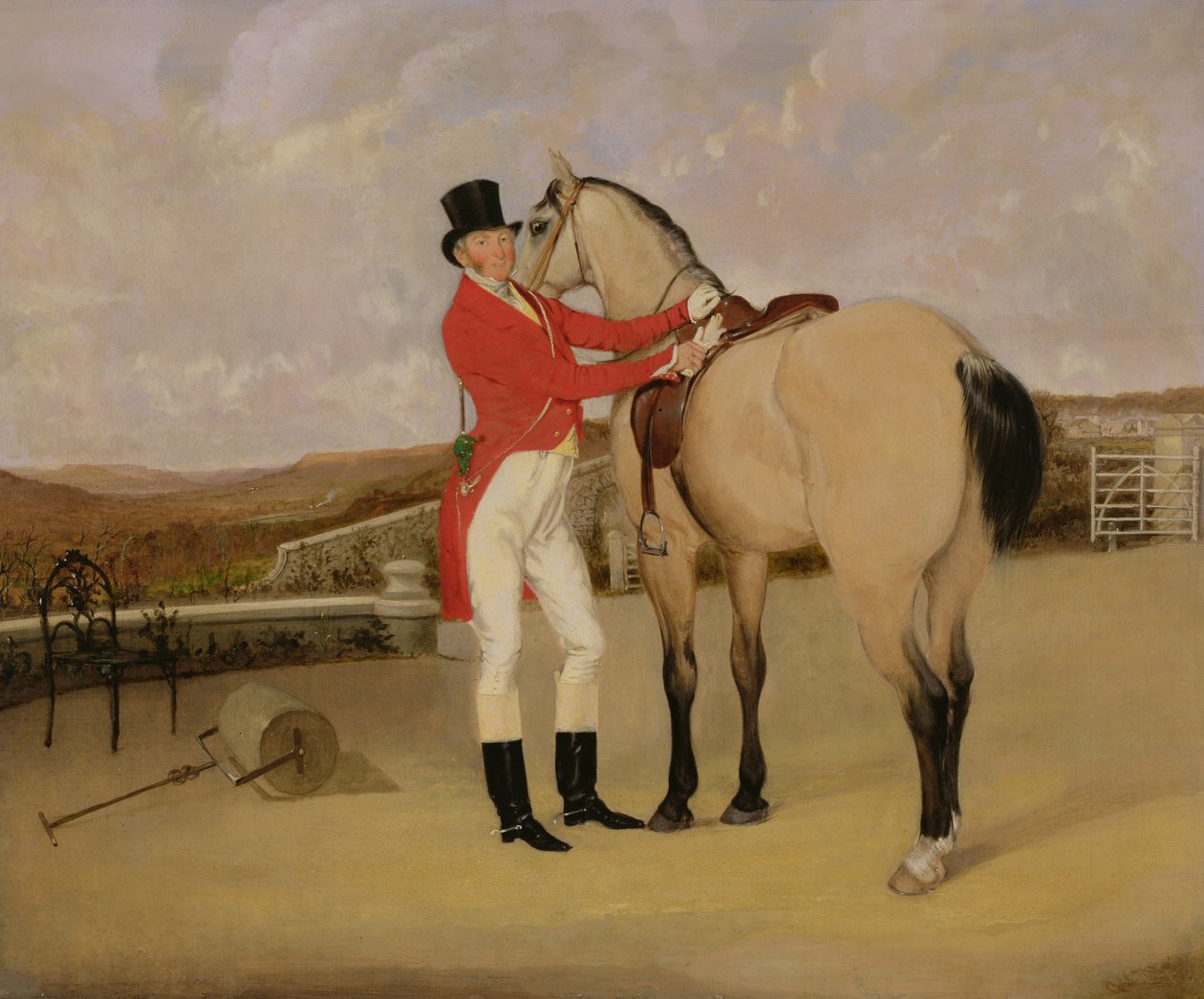 James Taylor Wray da Bedale Hunt com seu Dun Hunter de Anson A. Martin