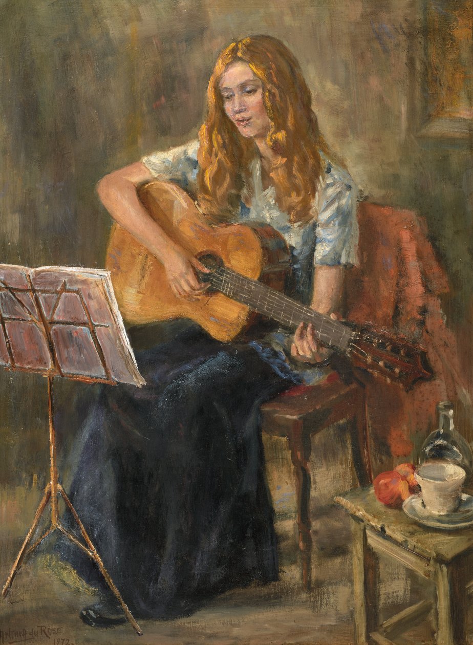Nichola a tocar a sua guitarra de Anthea Durose