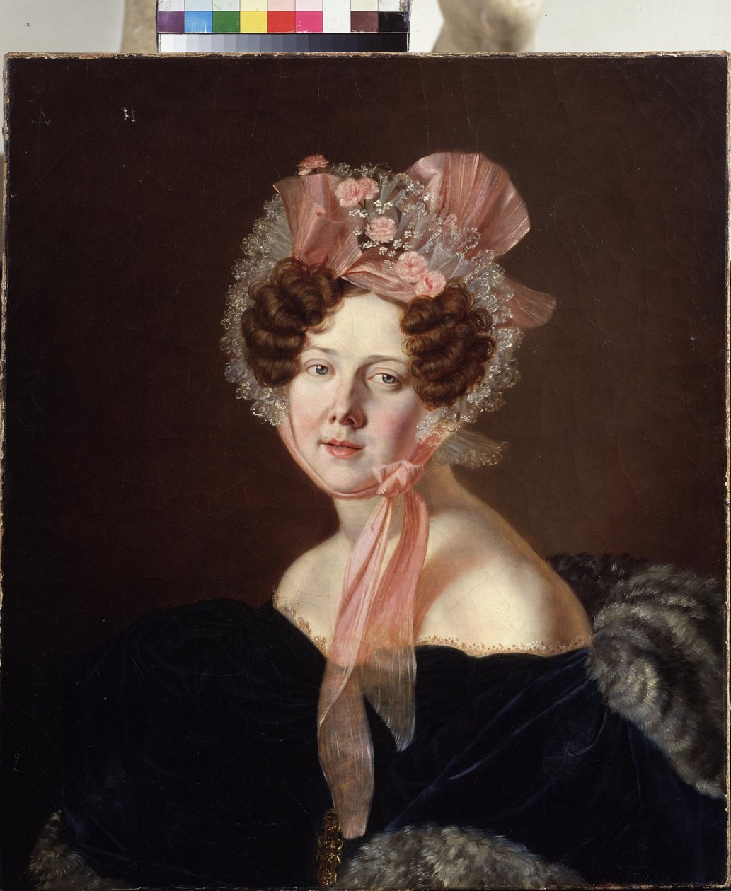 Retrato de uma Senhora (Retrato de uma Senhora). Pintura de Anthelme François Lagrenee (1774-1832), óleo sobre tela de Anthelme Francois Lagrenee