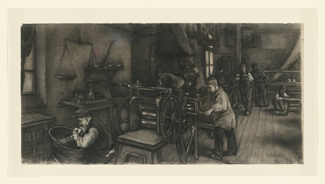 Oficina na fábrica de prata de Anthon Gerhard Alexander van Rappard