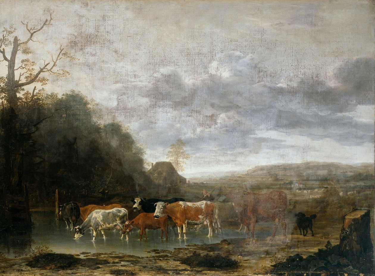Paisagem com gado de Anthonie Van Borssum