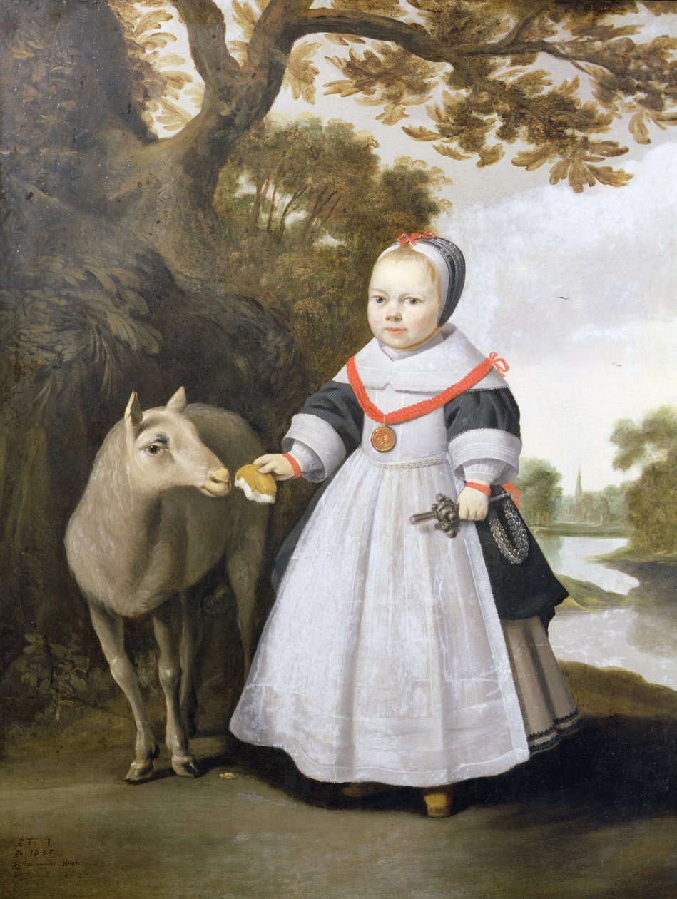 Criança e Ovelha de Anthonie  Palamedesz