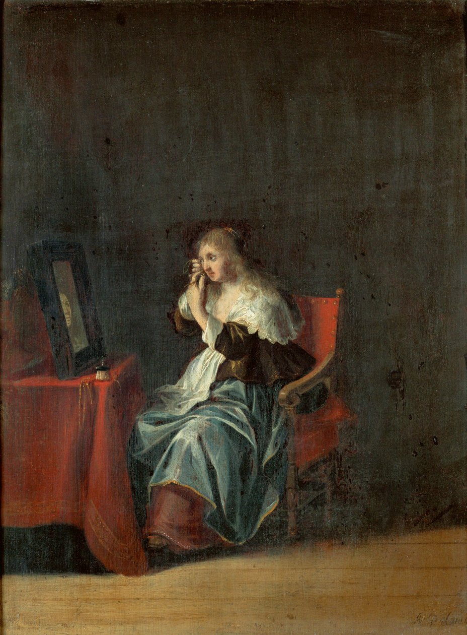Os cinco sentidos: a visão (pintura sobre madeira) de Anthonie (1601-73) Palamedesz