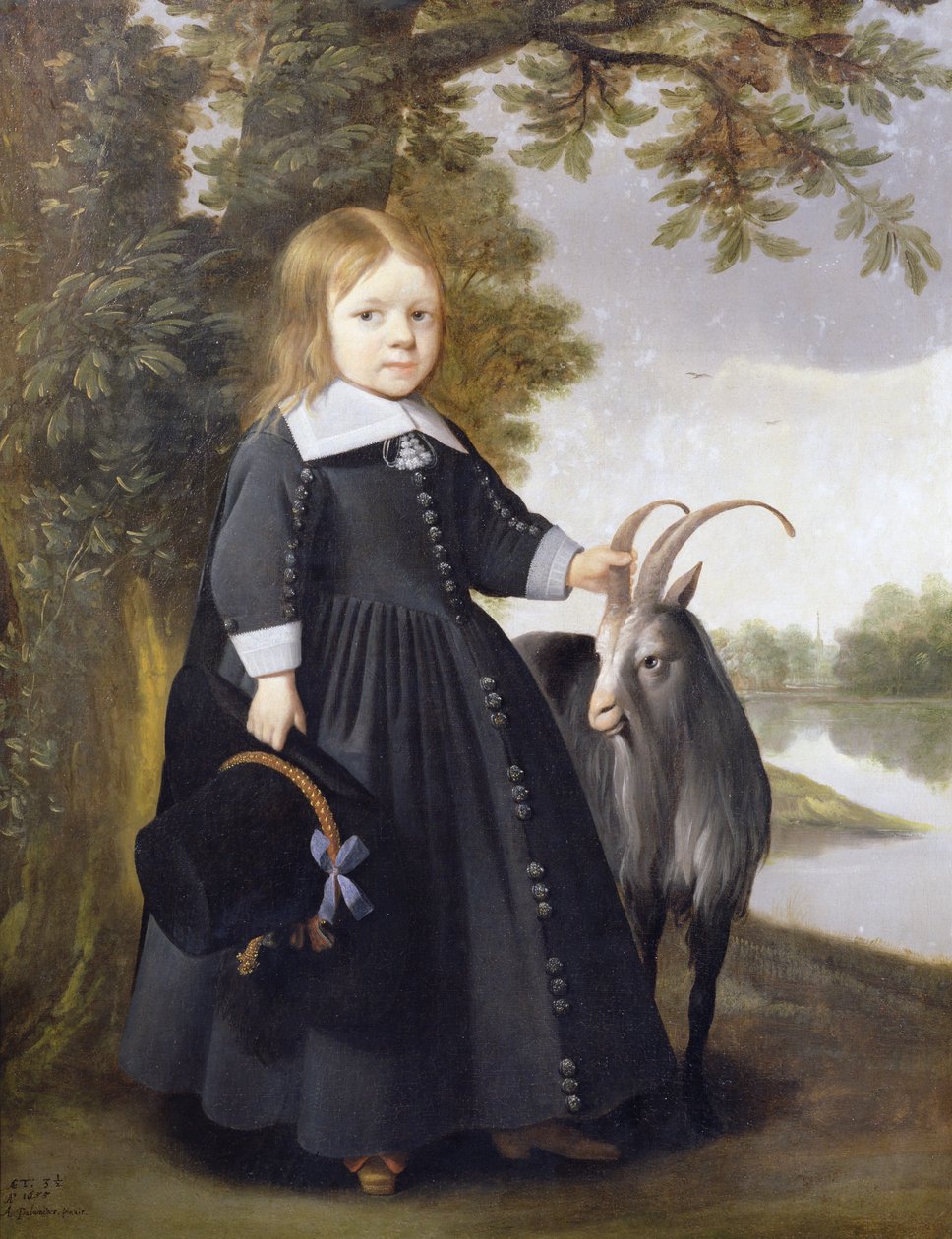 Criança e Cabra, 1655 de Anthonie Palamedesz