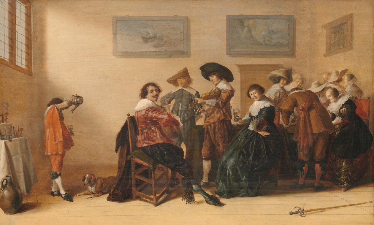 Companhia alegre em um quarto, 1633 de Anthonie Palamedesz