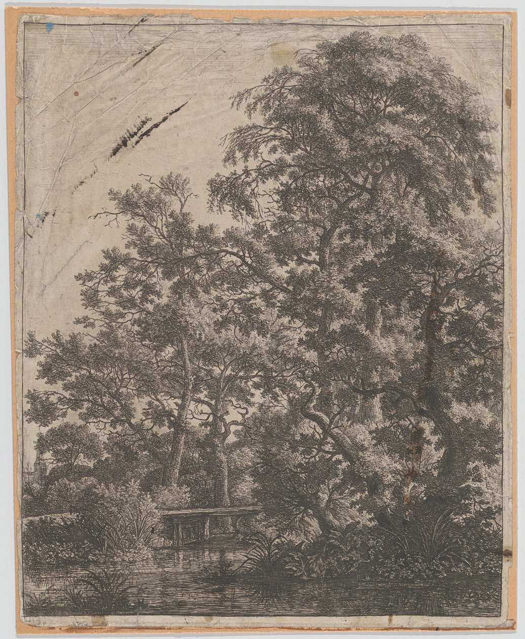 Uma Pequena Ponte sobre uma Ribeira, Séc. XVII. de Anthonie Waterloo