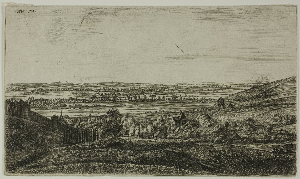 Uma cidade em um vale de Anthonie Waterloo