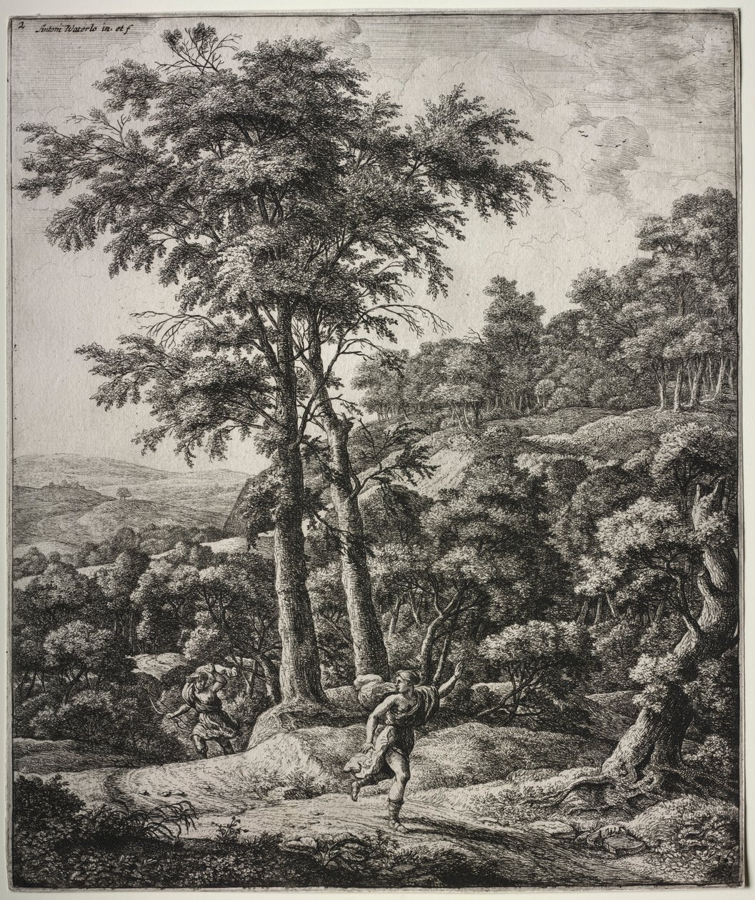 Apolo e Daphne. de Anthonie Waterloo