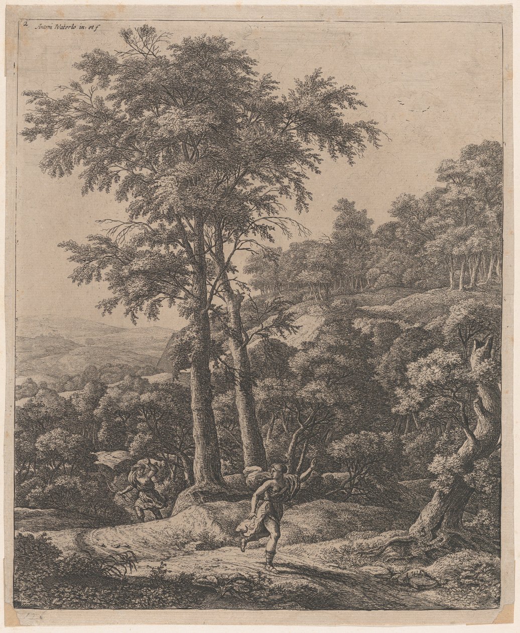 Apolo e Daphne, século XVII. de Anthonie Waterloo