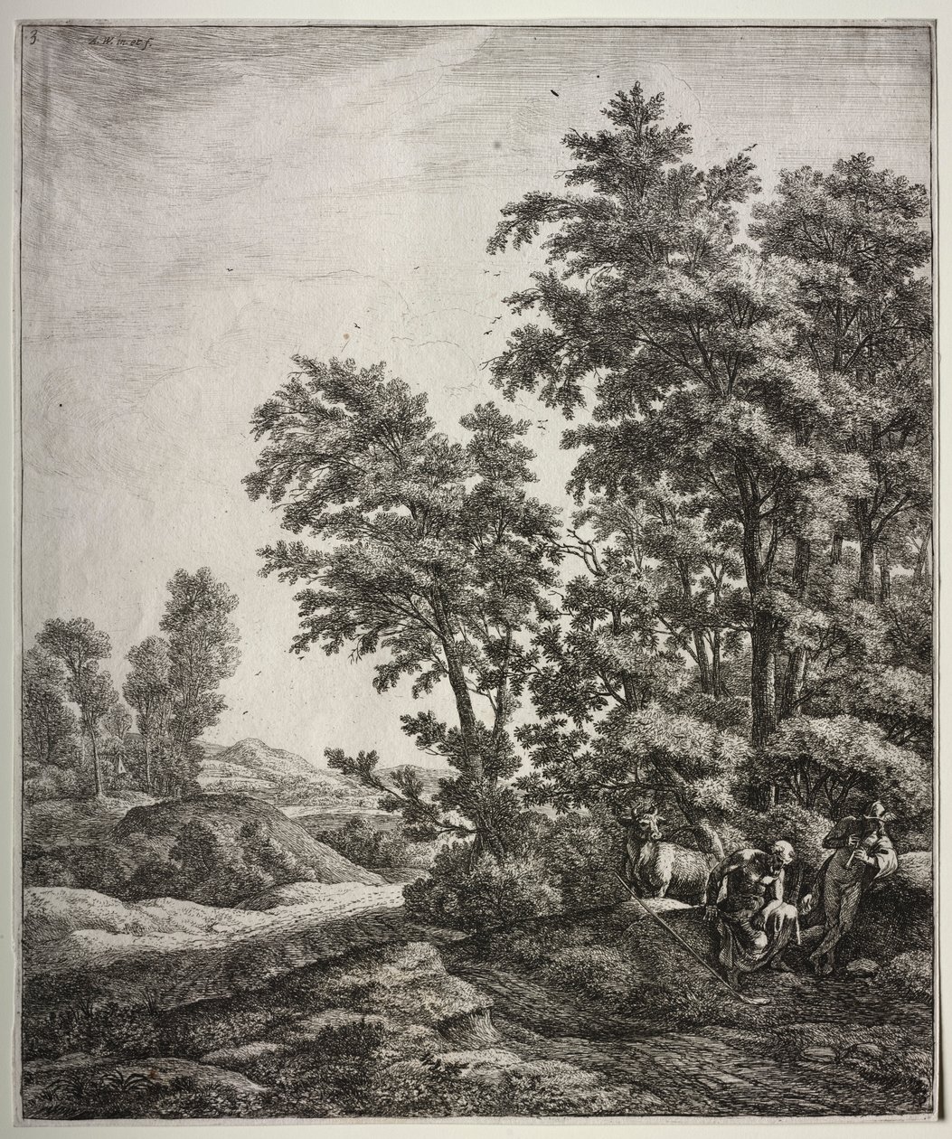 Mercúrio e Argus. de Anthonie Waterloo