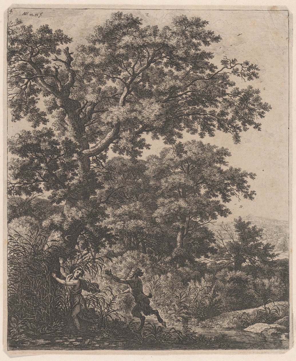 Pan e Siringe, século XVII. de Anthonie Waterloo