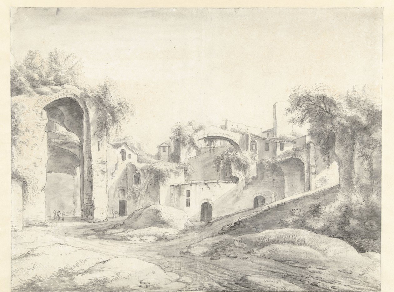 Ruínas das Termas de Diocleciano em Roma de Anthonie Waterloo