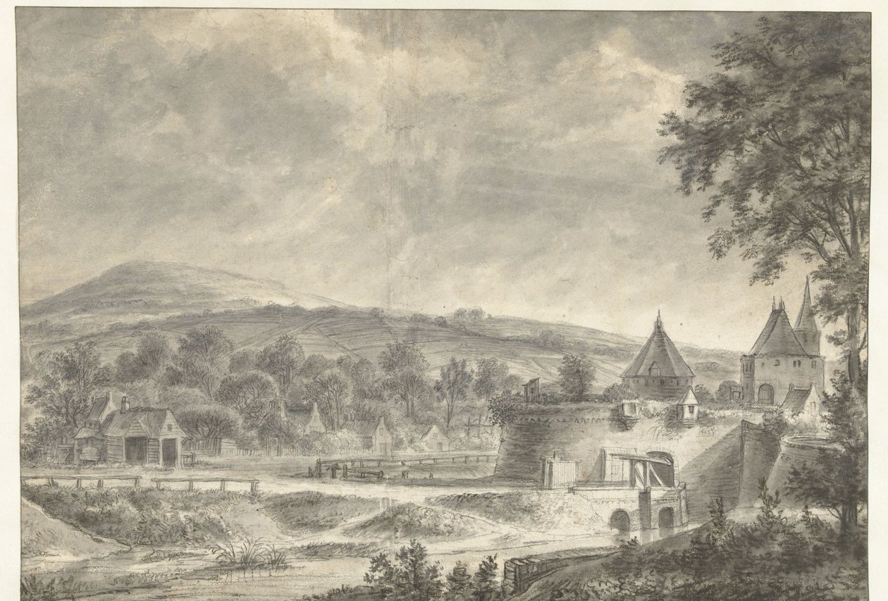 St. Janspoort em Arnhem de Anthonie Waterloo