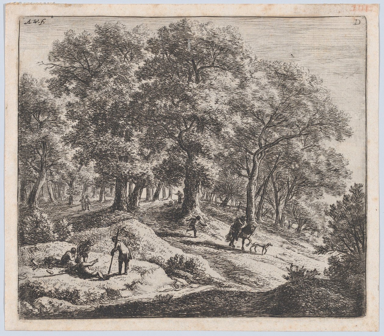 Os caçadores, século XVII. de Anthonie Waterloo