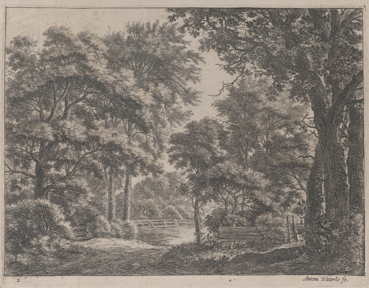 Os Bosques Aparados, século XVII. de Anthonie Waterloo