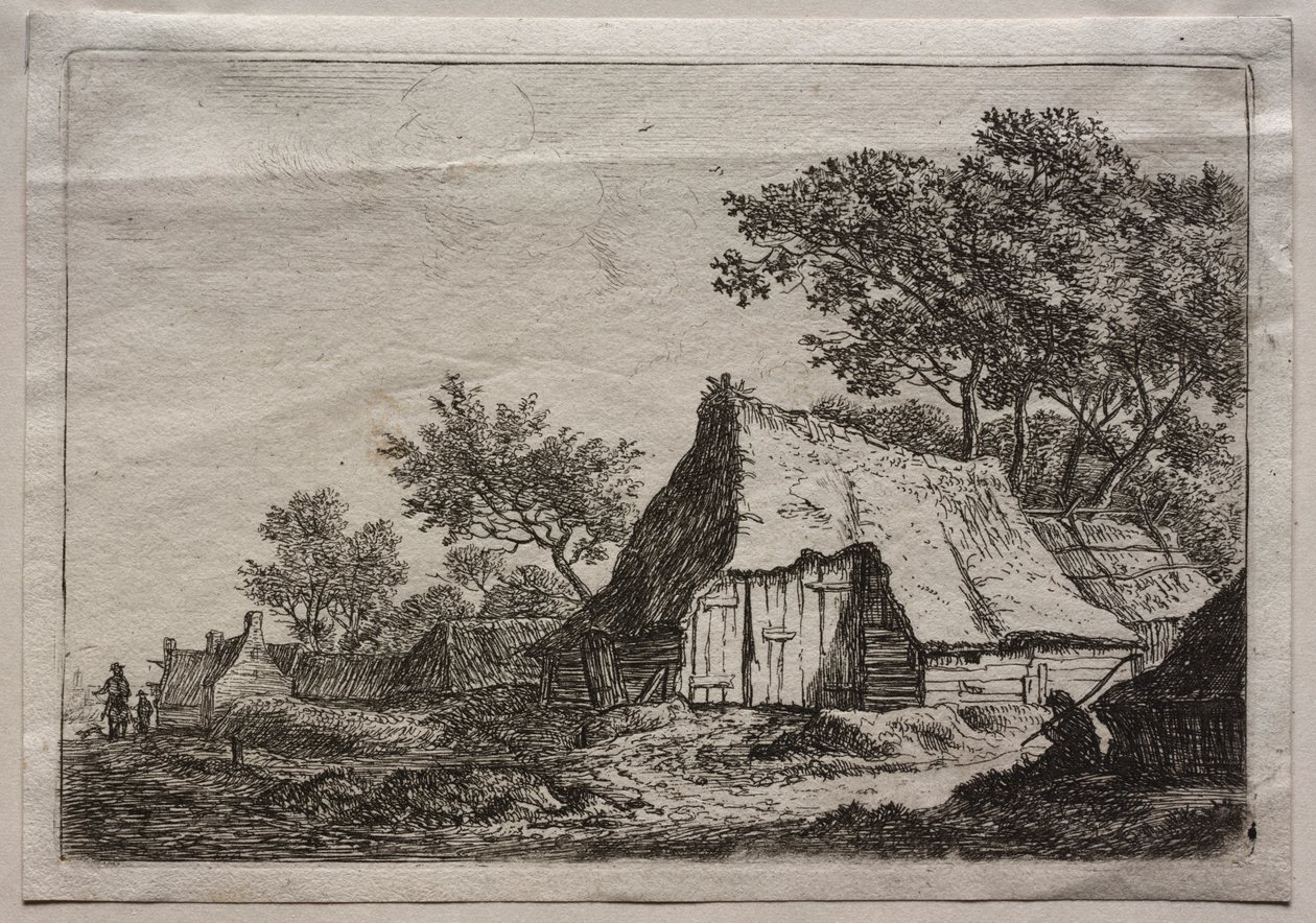 Doze Paisagens: Placa I, A Pequena Aldeia de Anthonie Waterloo