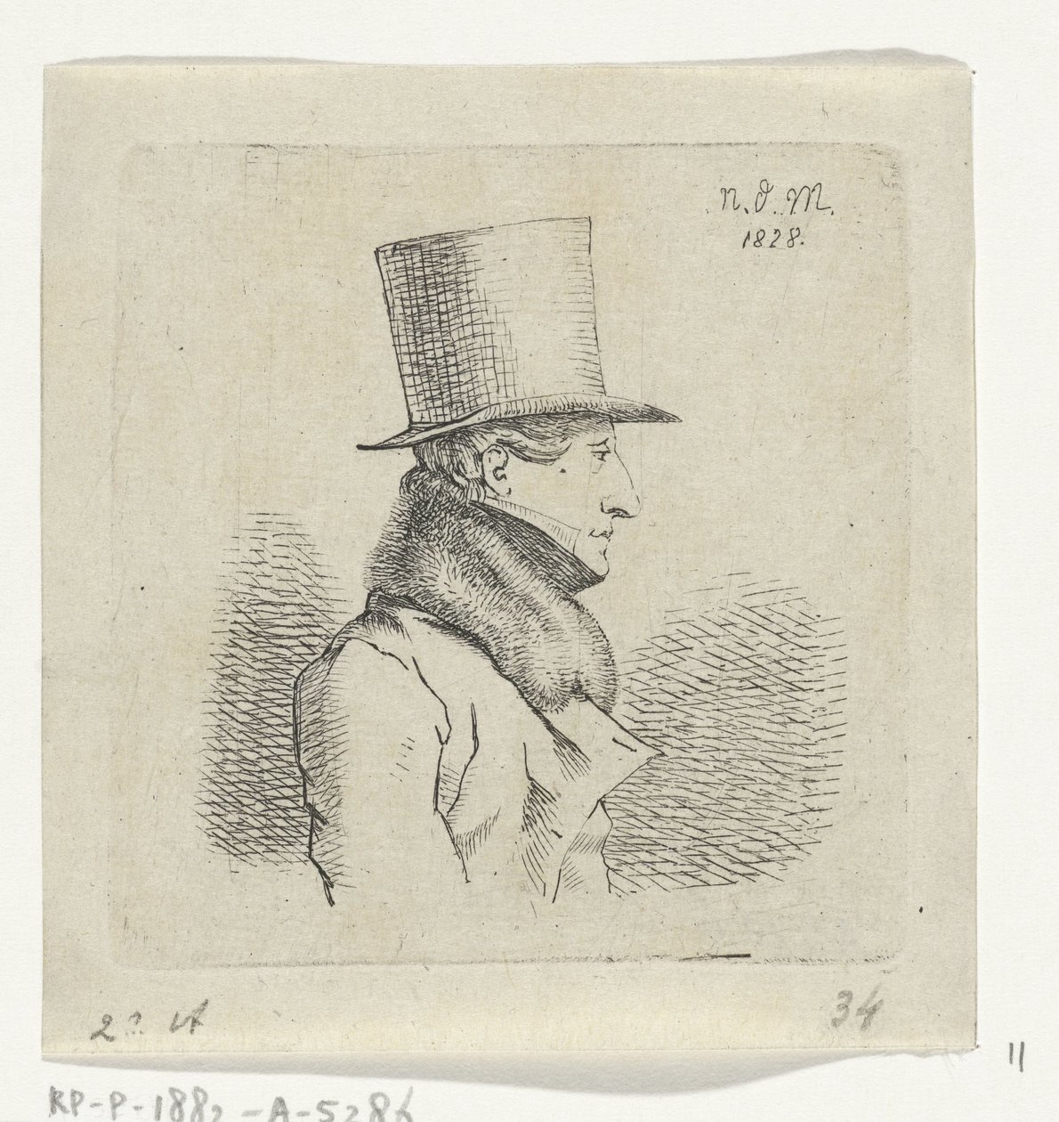 Homem de cartola de Anthonie Willem Hendrik Nolthenius de Man