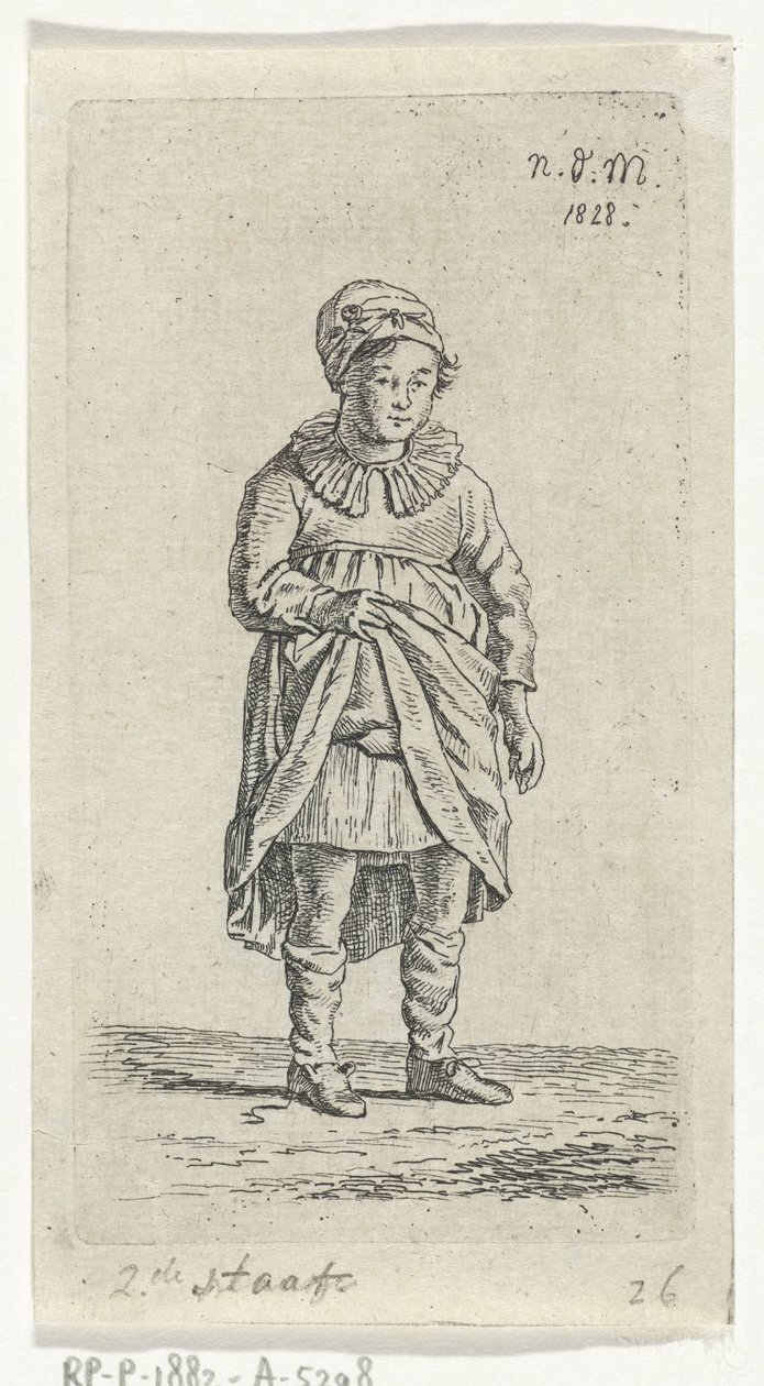 Rapariga a levantar a saia de Anthonie Willem Hendrik Nolthenius de Man