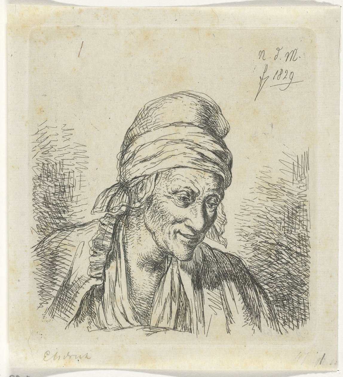 Velha à direita de Anthonie Willem Hendrik Nolthenius de Man