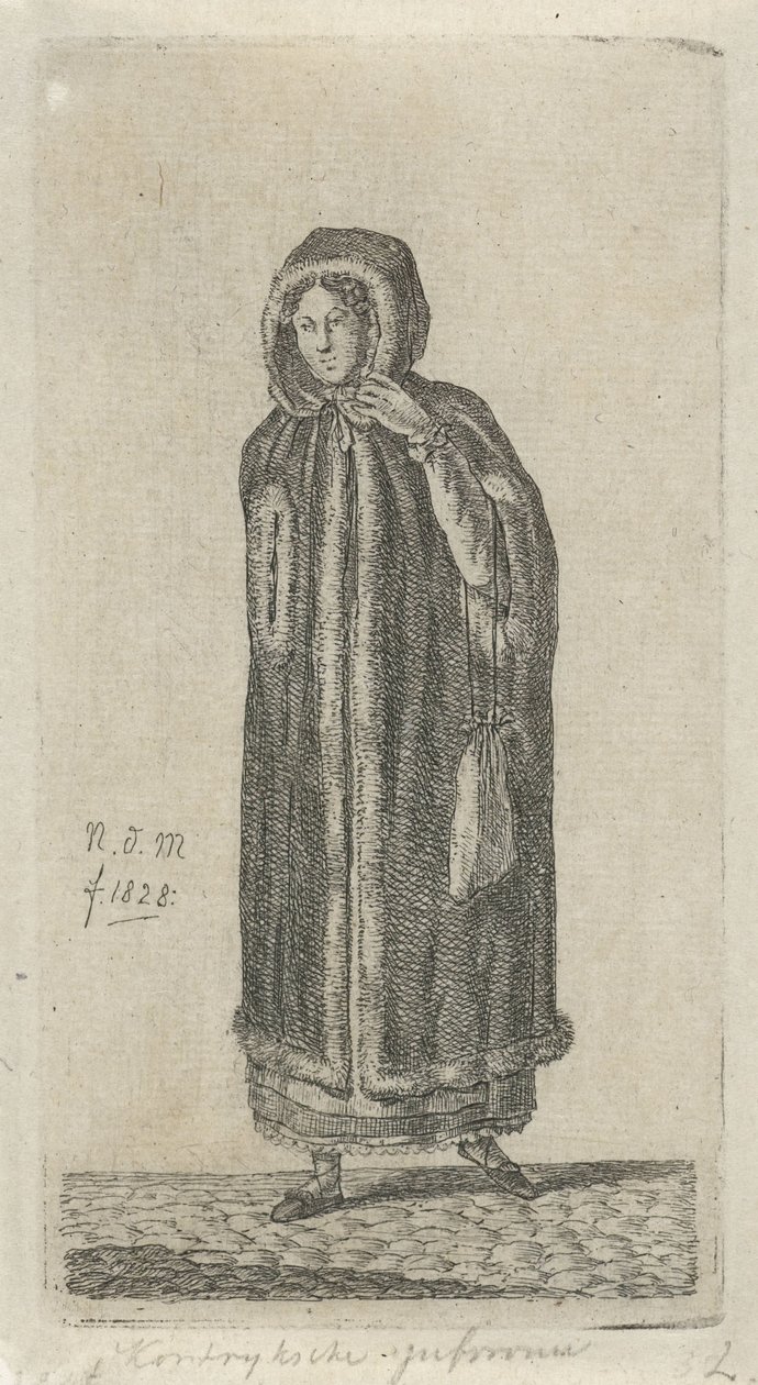 Mulher com capa
Mulher com capa (título sobre o objecto)
12 Figuras de estudo (título da série) de Anthonie Willem Hendrik Nolthenius de Man