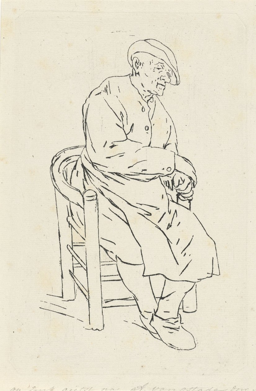 Homem sentado em uma poltrona de Anthonie Willem Hendrik Nolthenius de Man