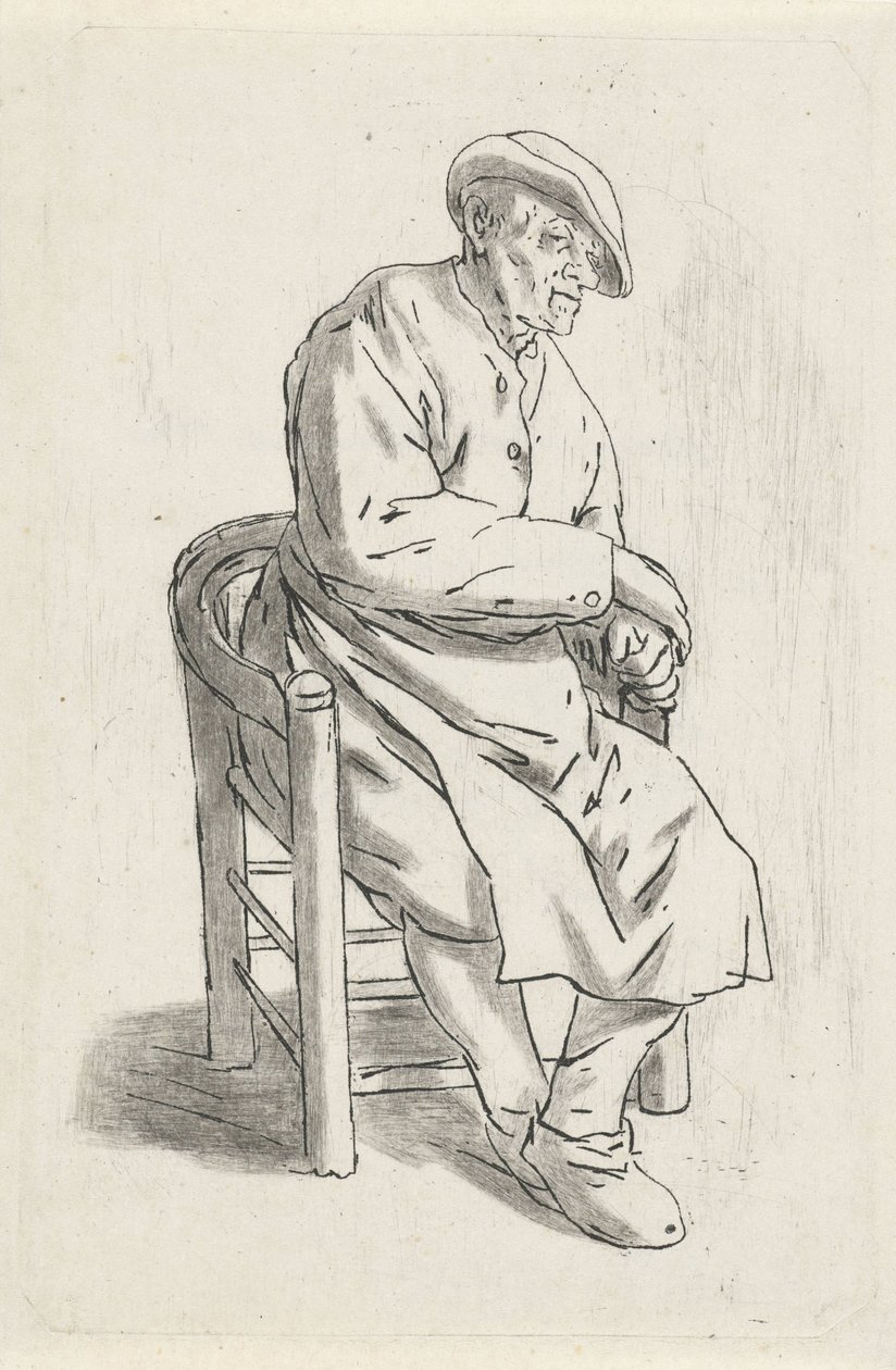 Homem sentado numa poltrona de Anthonie Willem Hendrik Nolthenius de Man
