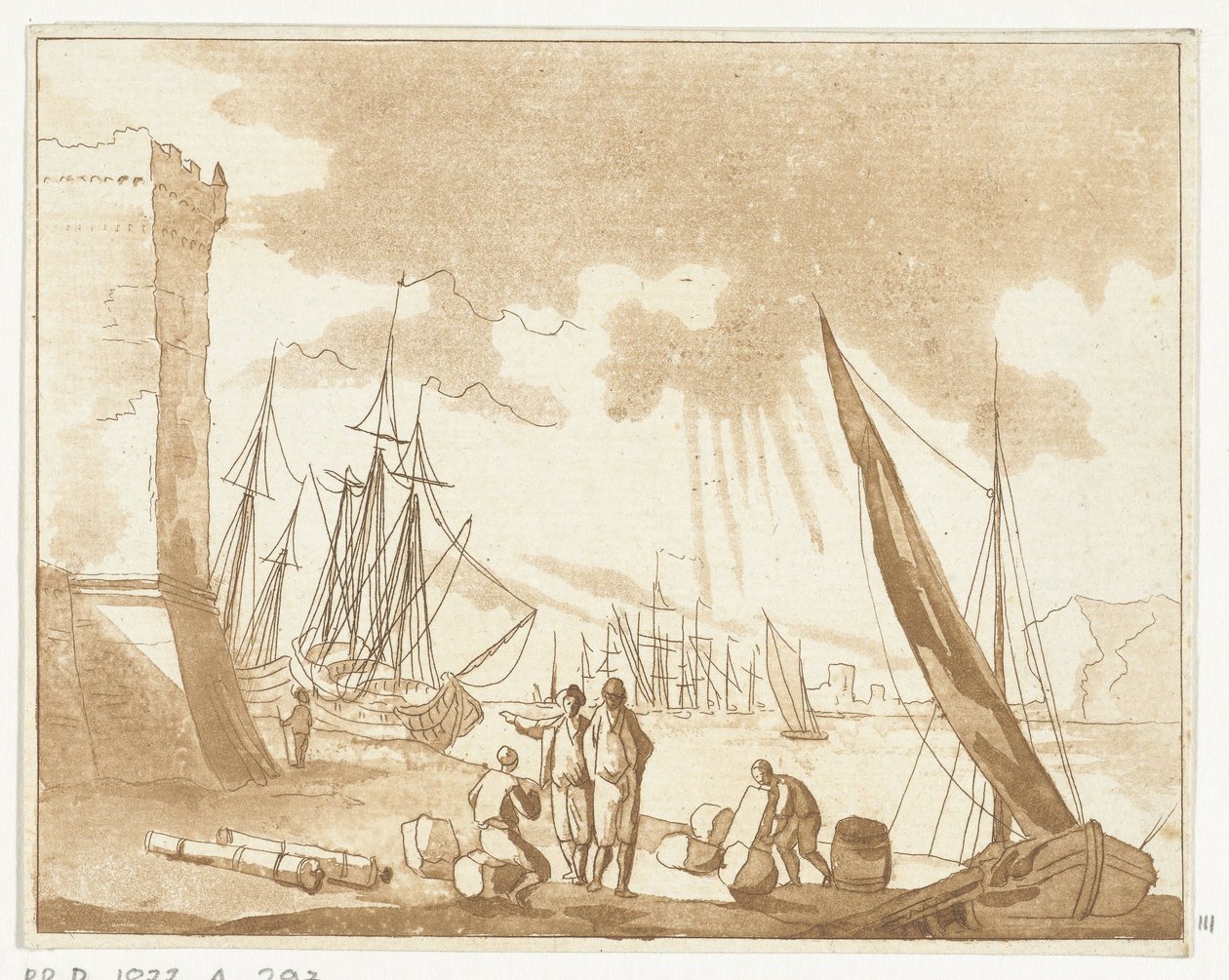 Vista do porto de Anthonie van den Bos