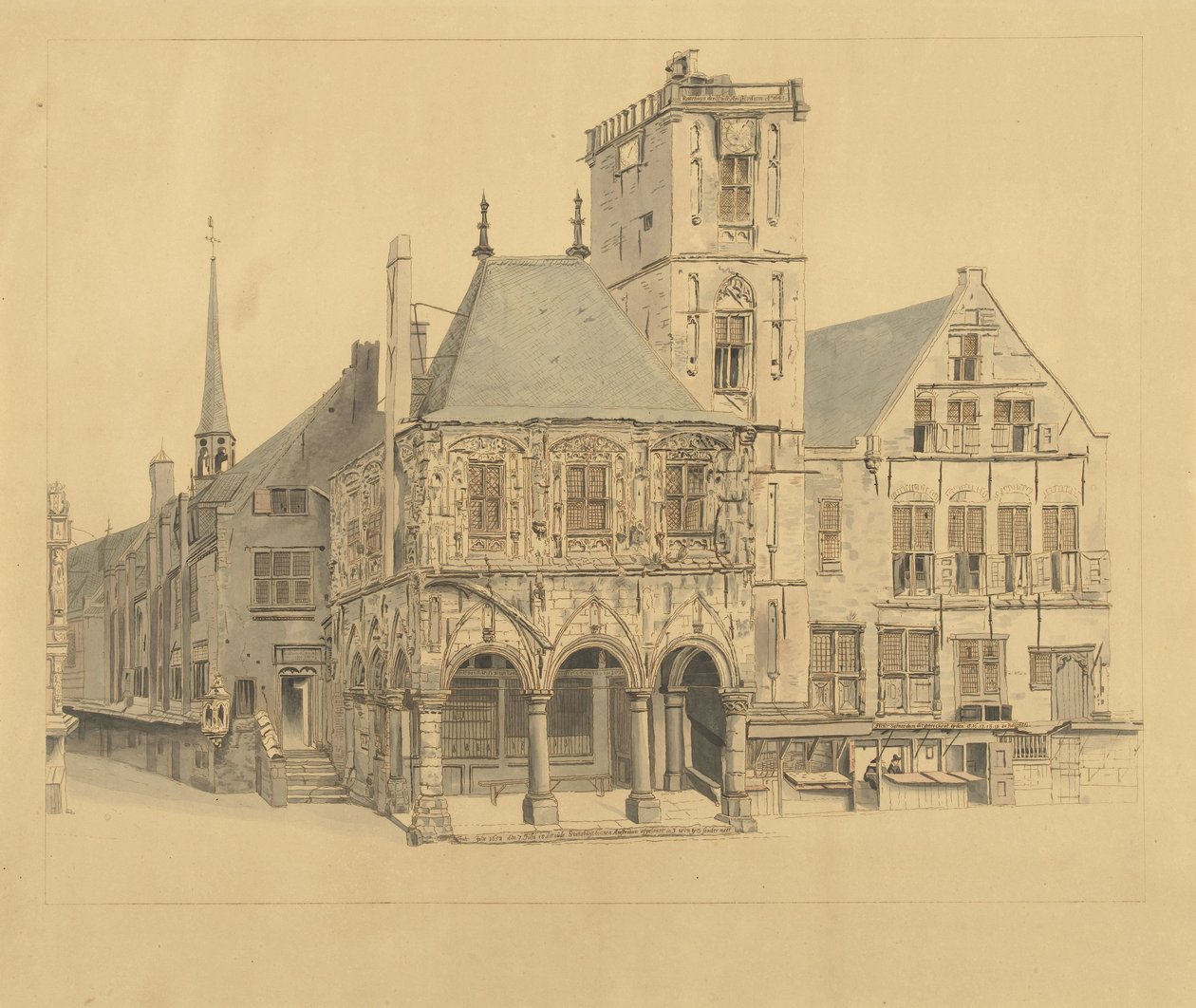 A Câmara Municipal Velha de Amesterdão, 1641 de Anthonie van den Bos