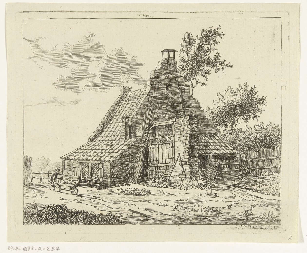 Ruína da casa Snaatburg em Maarssen de Anthonie van den Bos