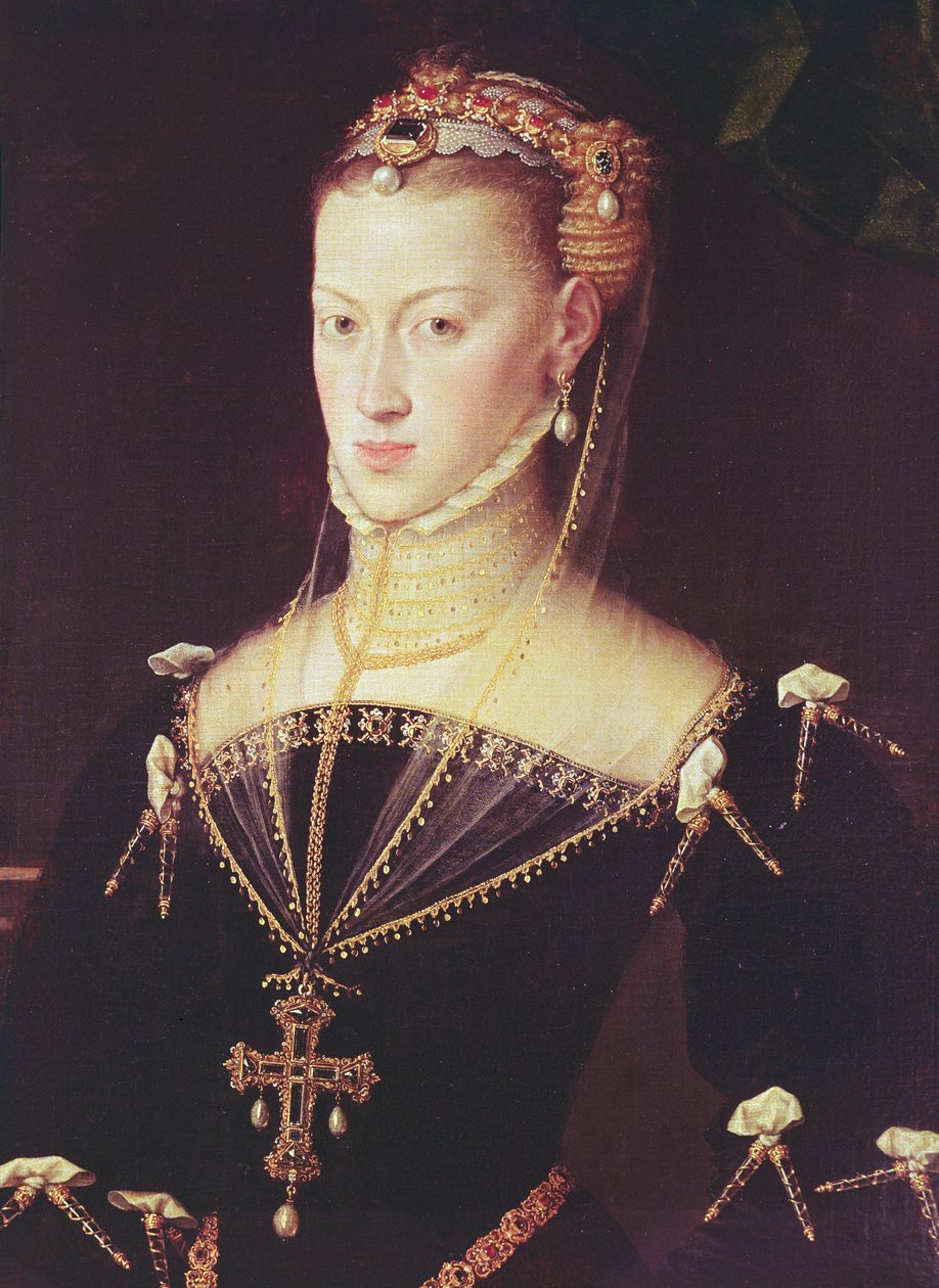 Archduchess Maria da Áustria, 1551 (detalhe de 498704) de Anthonis van Dashorst Mor