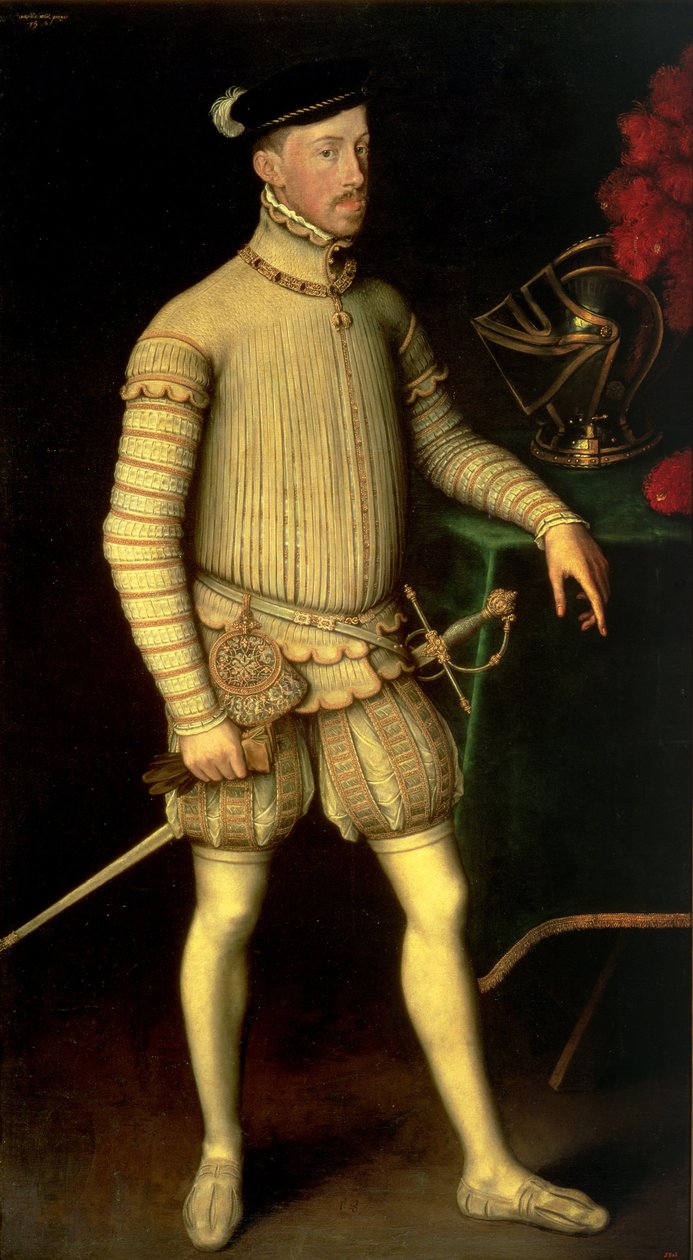 Retrato do Imperador Maximiliano II (1527-1576) 1557 de Anthonis van Dashorst Mor