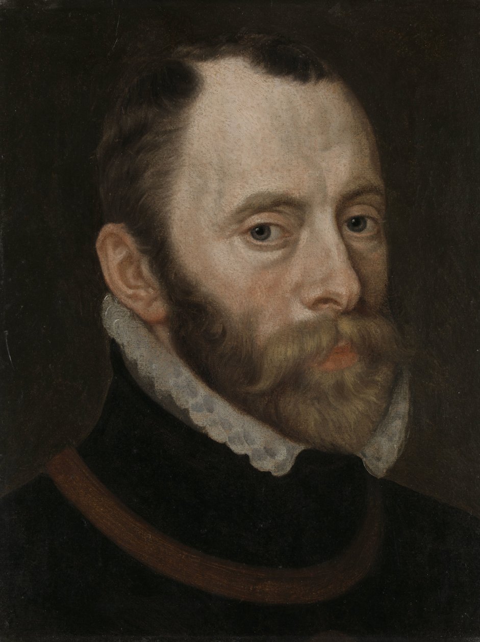 Retrato de Philippe de Montmorency, Conde de Horne, Almirante dos Países Baixos, Membro do Conselho de Estado de Anthonis Mor (copy after)
