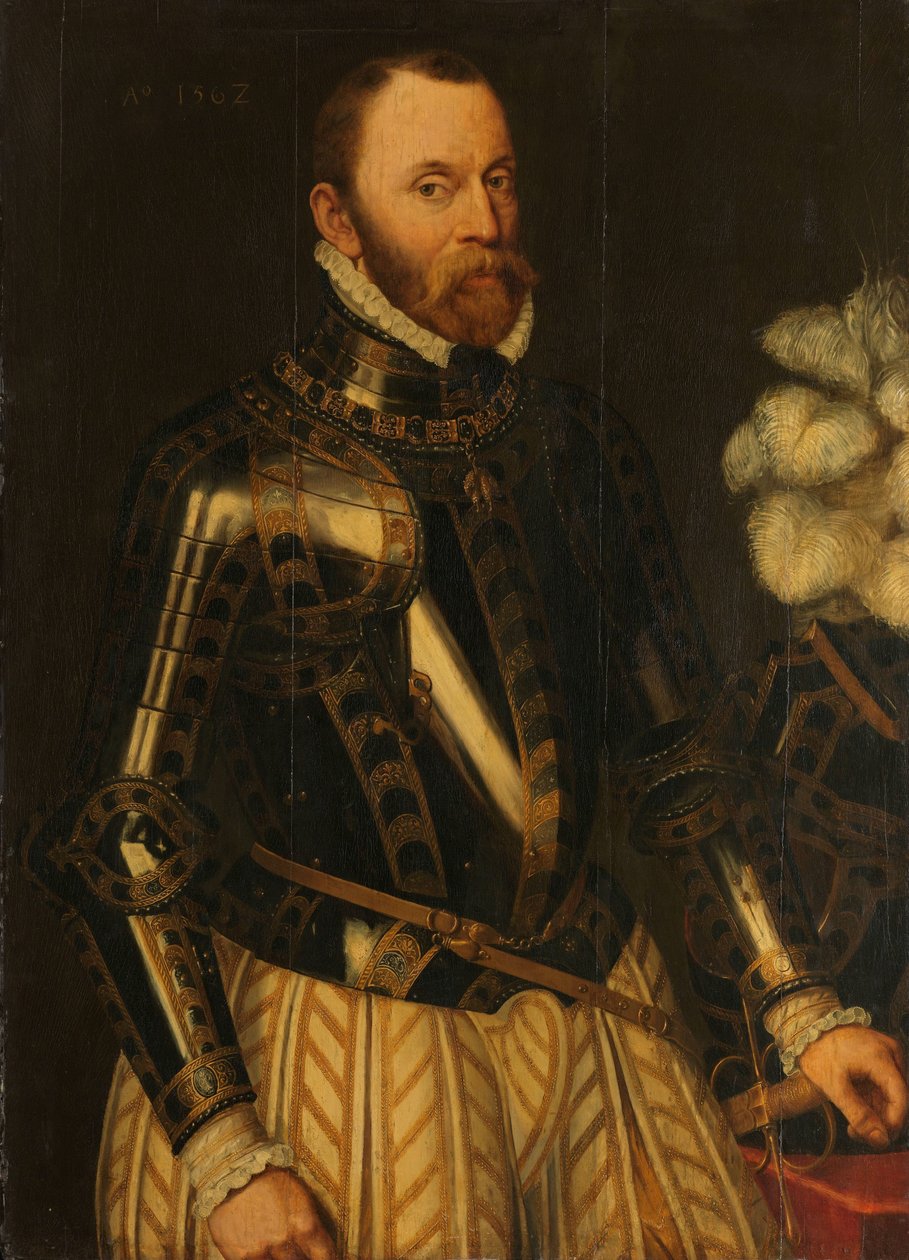 Retrato de Philippe de Montmorency, Conde de Horne, Almirante dos Países Baixos, Membro do Conselho de Estado de Anthonis Mor (copy after)