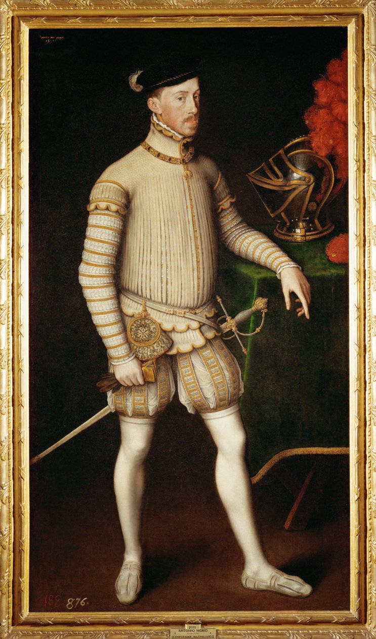 Maximiliano II, filho do imperador Fernando I, rei da Boémia, imperador 1564 (pintura sobre tela) de Anthonis van Dashorst (c.1519-1576/77) Mor