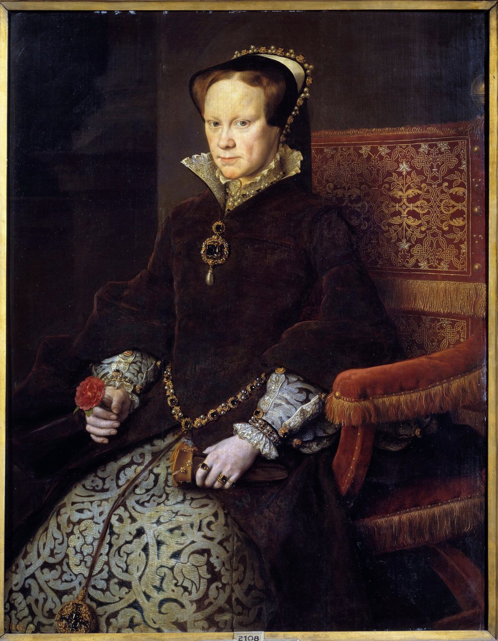 Retrato da Rainha Maria I Tudor de Anthonis van Dashorst (c.1519 1576/77) Mor