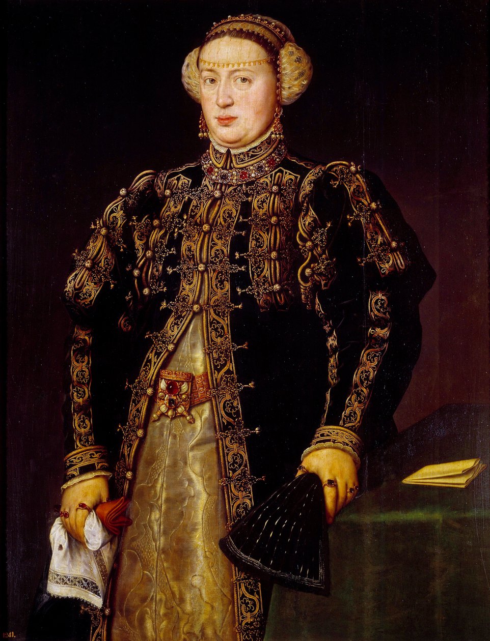 Retrato de Catarina de Castela (1507-1578), Esposa de João III de Portugal Pintura de António Moro (1517-1575) (ec.hol.) Século XVI Madrid, Museu do Prado de Anthonis Mor van Dashorst