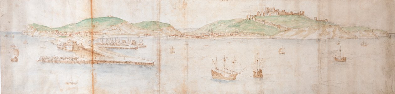 Dover from the Sea, meados do século XVI de Anthonis van den Wyngaerde