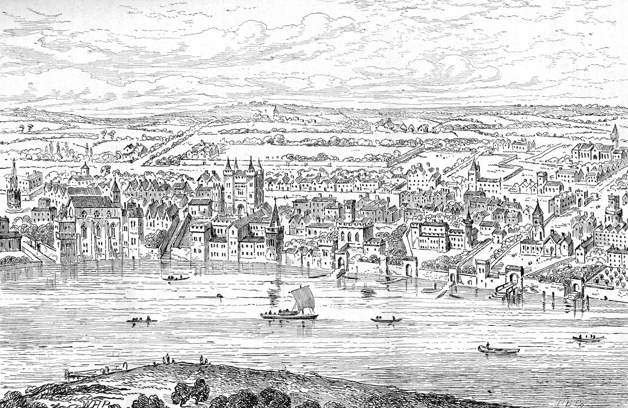 Londres, de Temple Bar a Charing Cross, 1543 1897 de Anthonis van den Wyngaerde