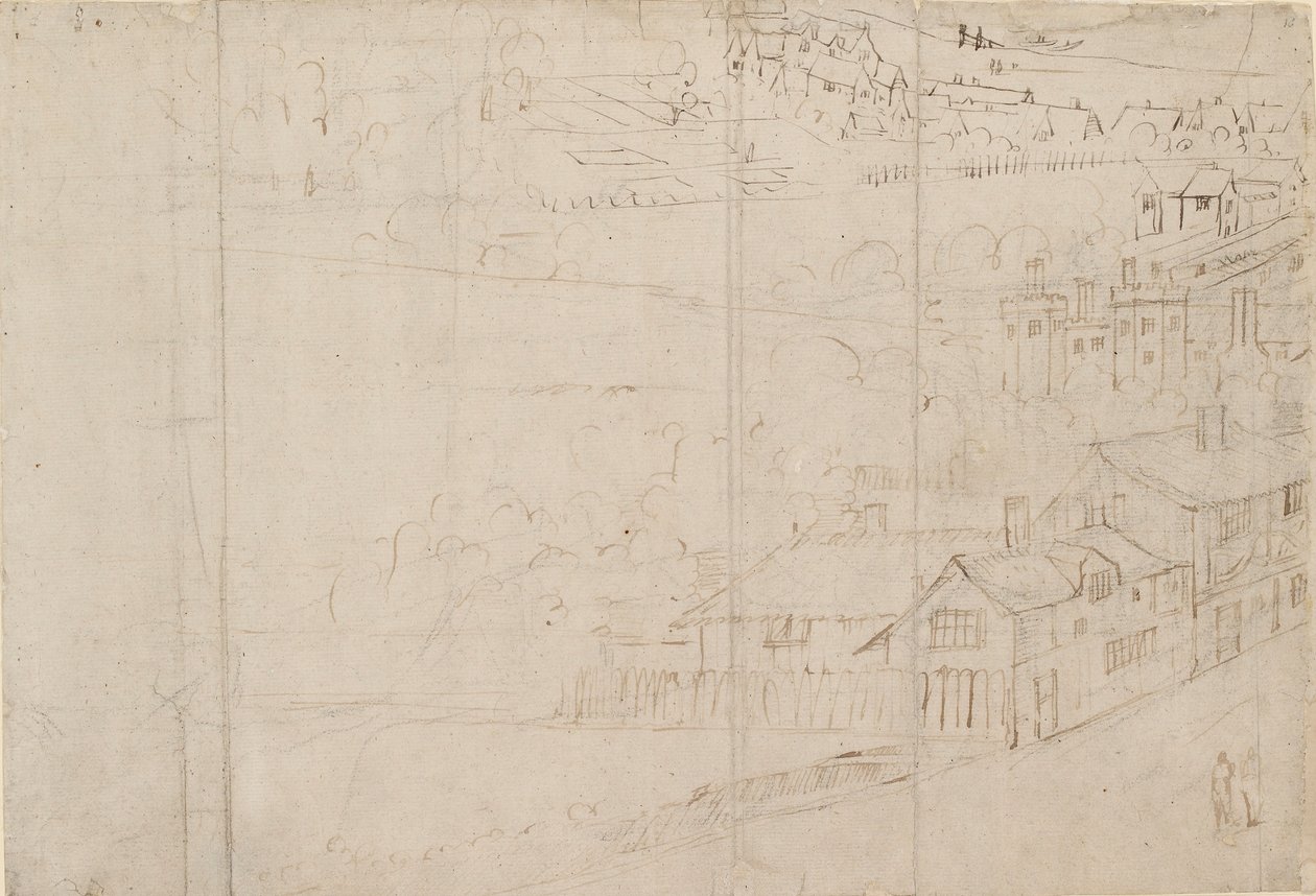 Panorama de Londres visto de Southwark: Bankside, 1554 de Anthonis van den Wyngaerde