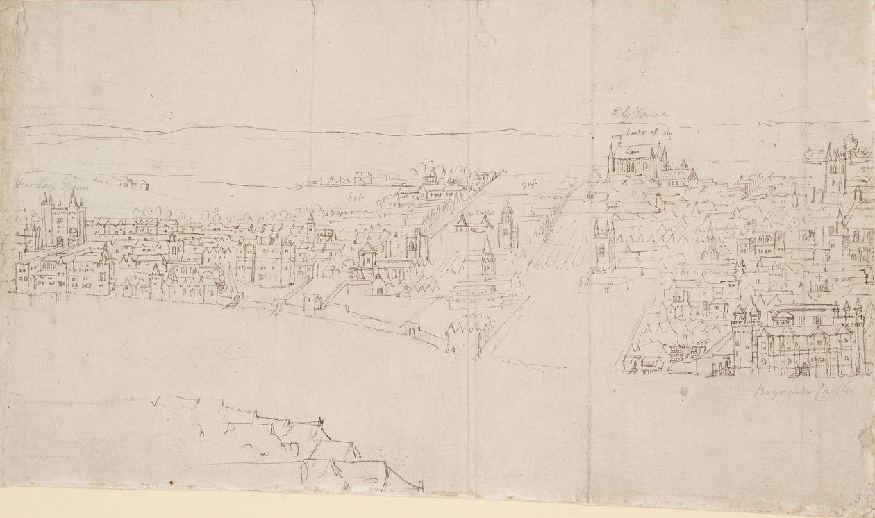 Panorama de Londres visto de Southwark: Durham House to Barnard