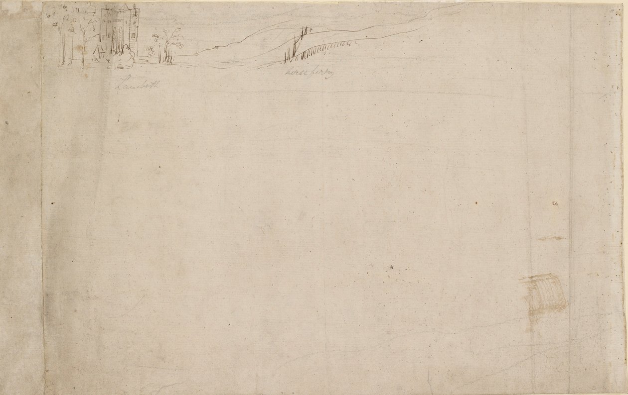Panorama de Londres visto de Southwark: Lambeth, 1554 de Anthonis van den Wyngaerde