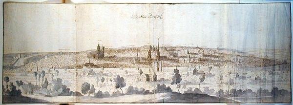 Vista Panorâmica de Bruxelas de Anthonis van den Wyngaerde
