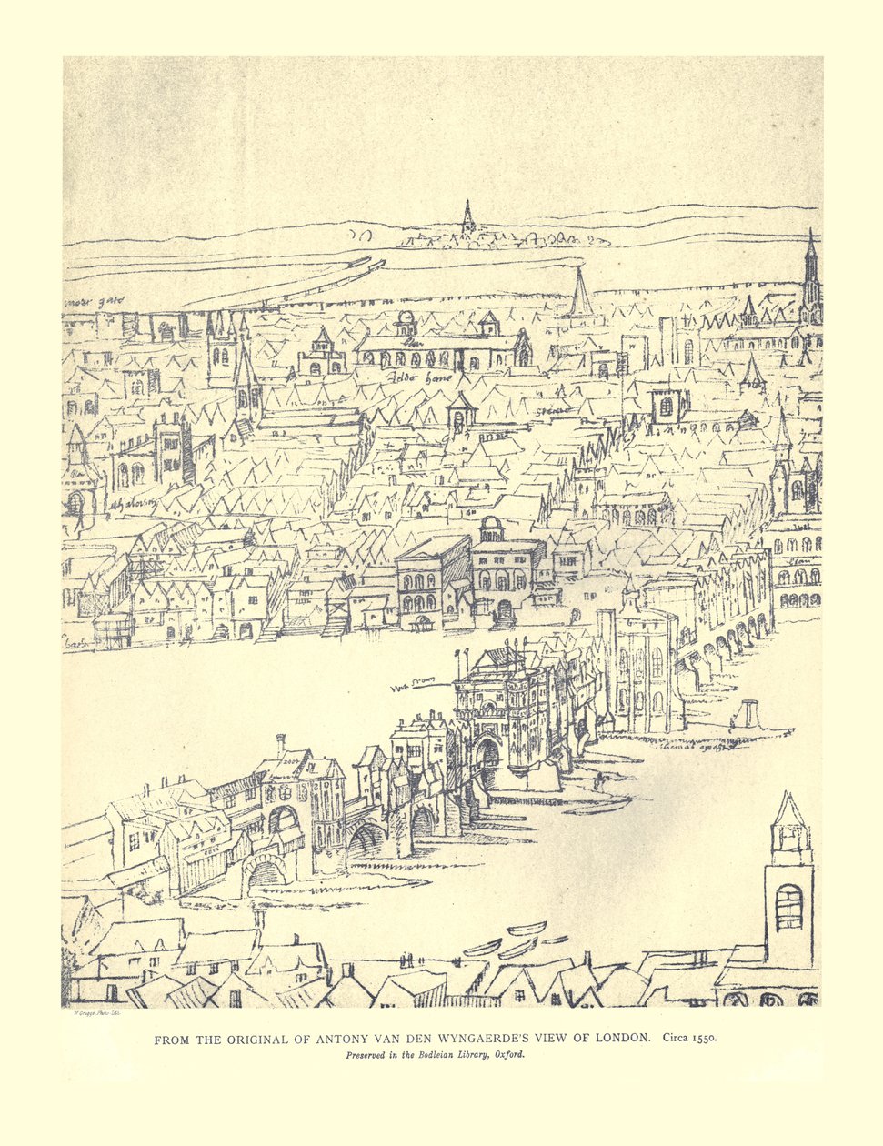Van Den Wyngaerdes Vista de Londres, c1550, 1886 de Anthonis van den Wyngaerde