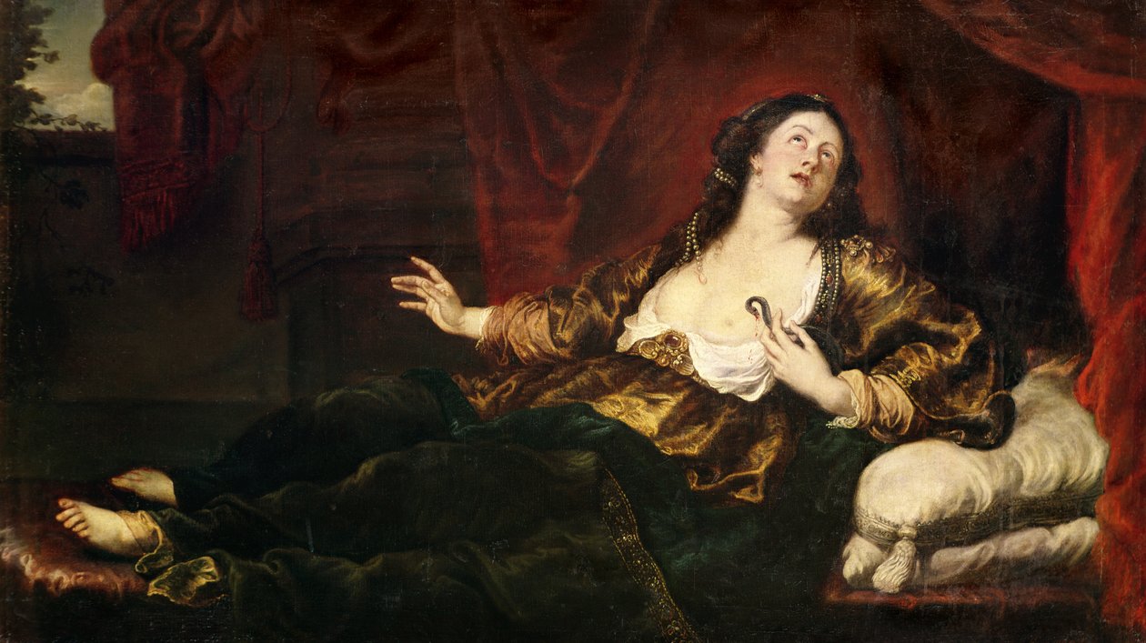 Morte de Cleópatra VII (69-30 aC) de Anthony van Dyck