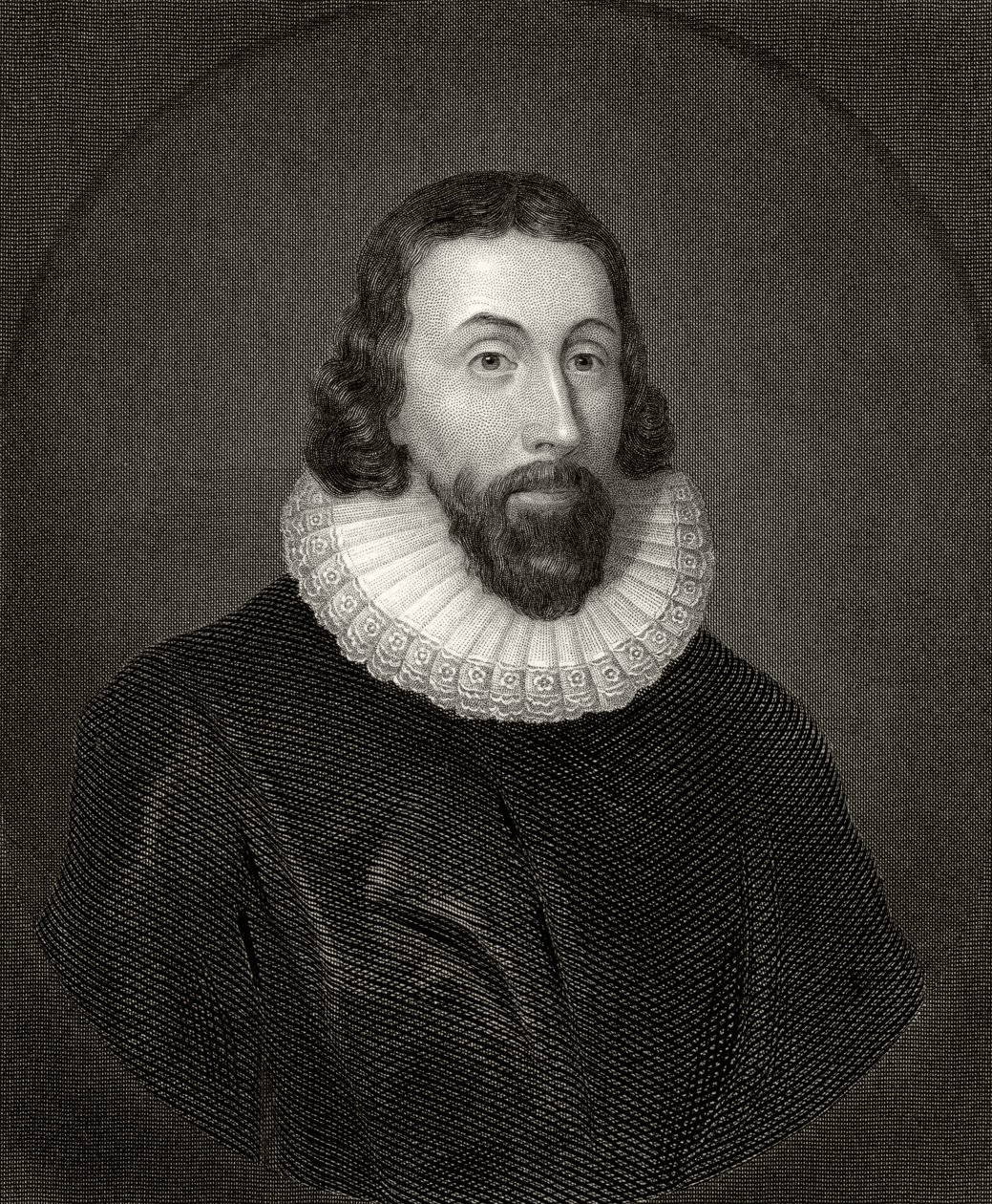John Winthrop, gravado por Charles William Sharpe (1818-1899) de Anthony van Dyck
