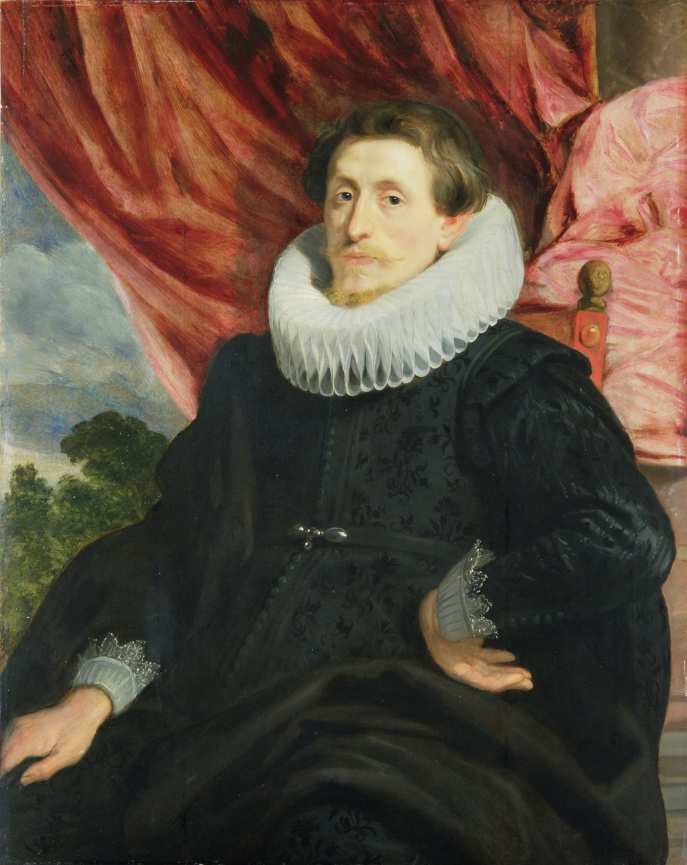 Retrato de um homem, c.1619 (óleo sobre painel de carvalho) de Anthony van Dyck