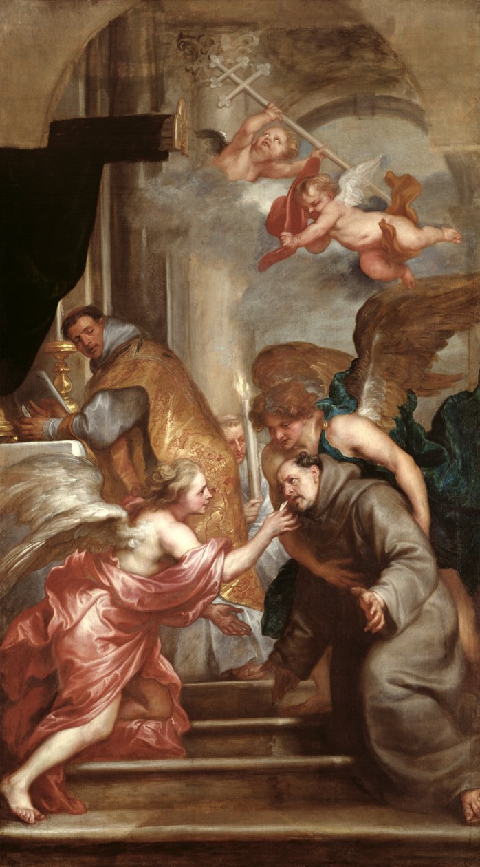 A comunhão de São Boaventura (1221-74) de Anthony van Dyck